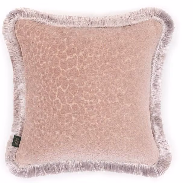 House of Hackney MARA Jacquard Medium Fringed Cushion in Tourmaline, W/D/H: 45 x 45 x 45 cm