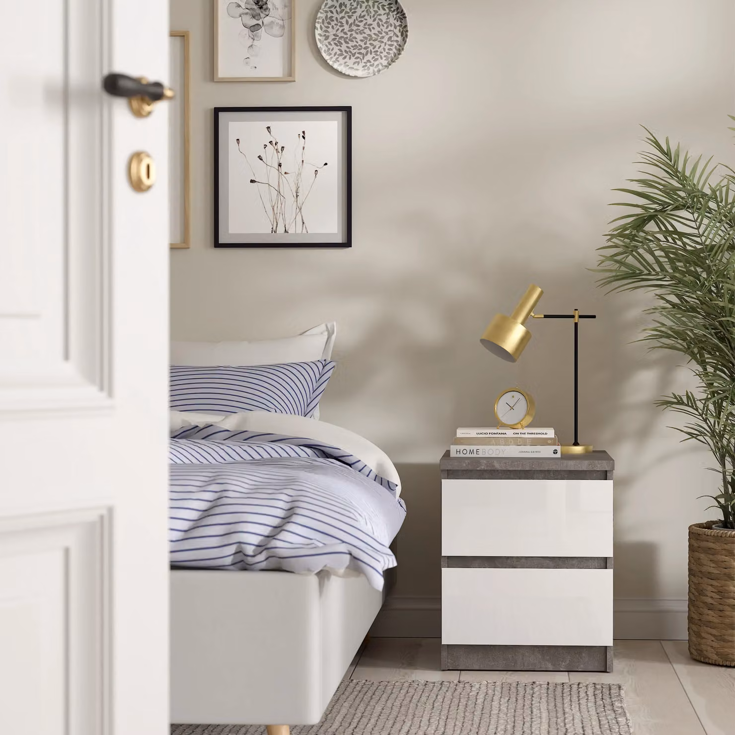Furniture To Go Naia Scandinavian 2 Drawer Bedside Cabinet in Grey – 4