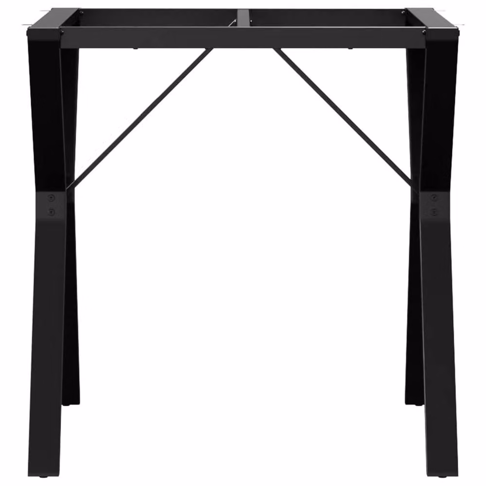 Berkfield Home Y-Frame Dining Table Legs in Black Steel, W/D/H: 70 x 70 x 73 cm – 2