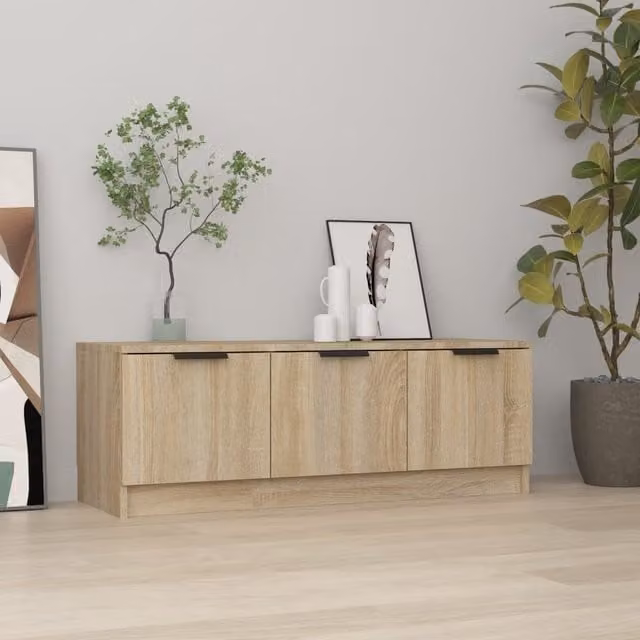 Berkfield Home Sonoma Oak TV Cabinet in Brown, W: 102 cm, D: 36.5 cm, H: 36.5 cm – 1