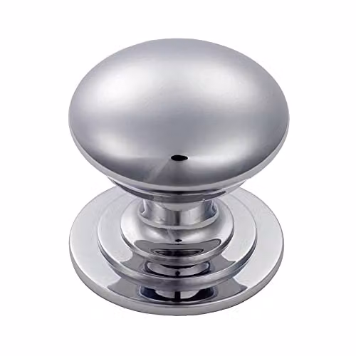 Loops 4 Pack Victorian Round Cupboard Door Knobs in Polished Chrome – 2