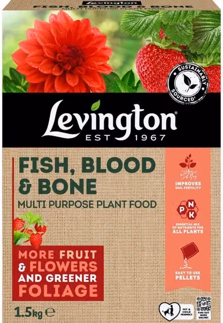 Levington Organic Fish Blood and Bone Plant Food, Brown