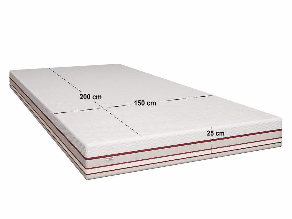 Solace+Co 1000 Pocket Sprung Hybrid Mattress in White, W/D/H: 140 x 200 cm – 2