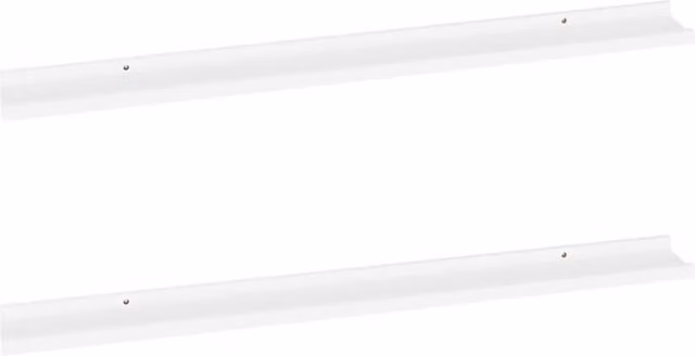 Berkfield Home Wall Mounted Shelves, 2 Pack, White, W: 100 cm, D: 9 cm, H: 3 cm