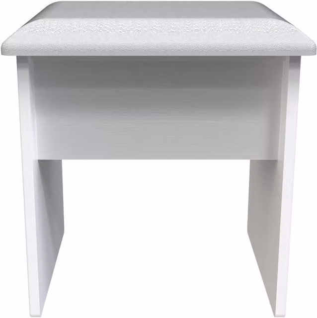 Ready Assembled 2 U Stratford Stool in White Synthetic Leather – 1