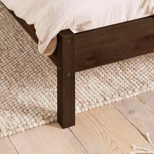 Birlea Croxley Double Rattan Bed Frame in Walnut Brown, W/D/H: 135 x 140 x 198.52 cm – 4
