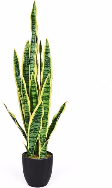 Costway 93 cm Potted Artificial Snake Plant in Green