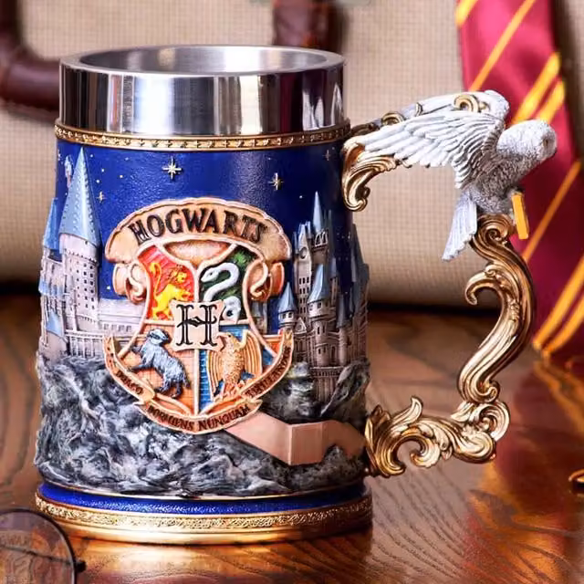 Nemesis Now Harry Potter Hogwarts Collectible Resin Mug, Multicolour, Height: 15.5 cm