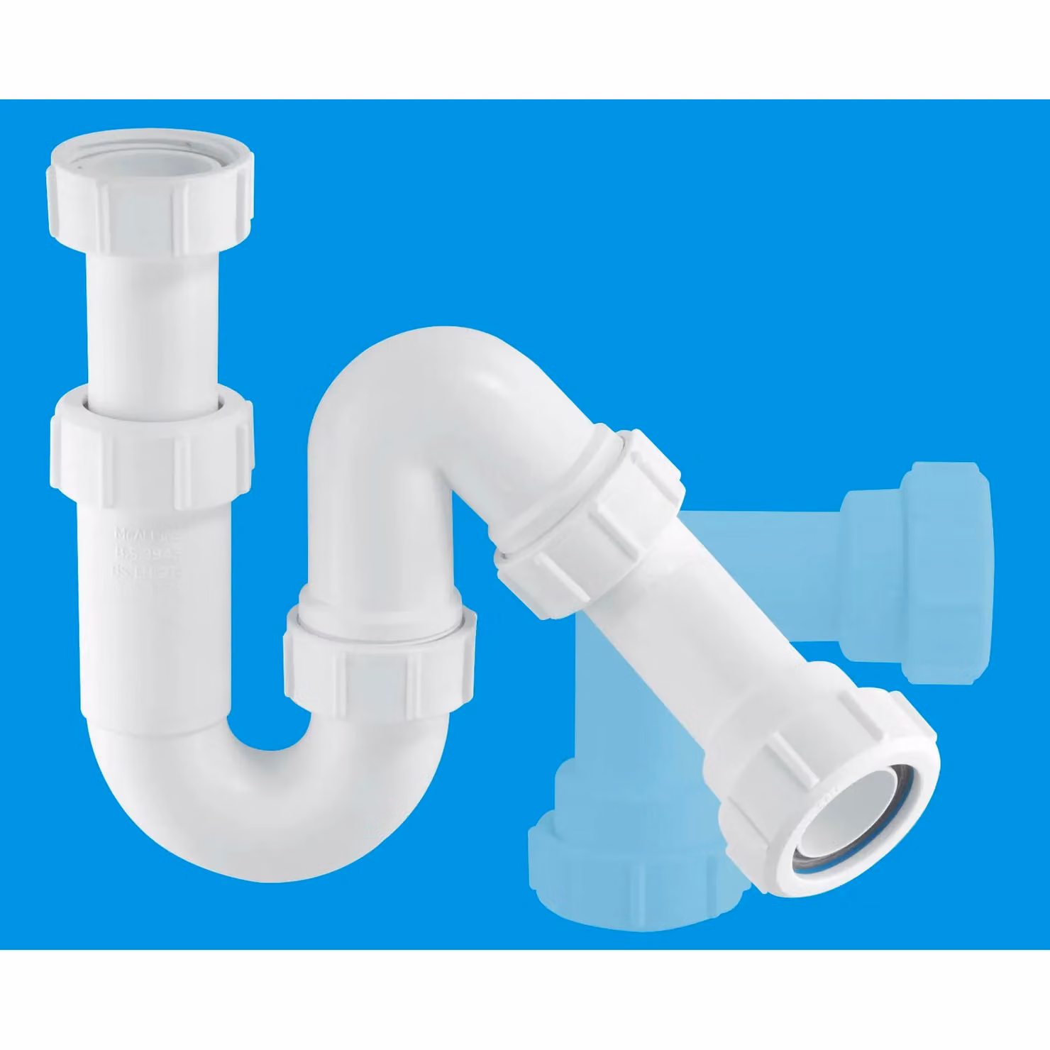 McAlpine SP10 1.25 inch 75mm Tubular Swivel All-in-One Water Seal Trap in White – 2