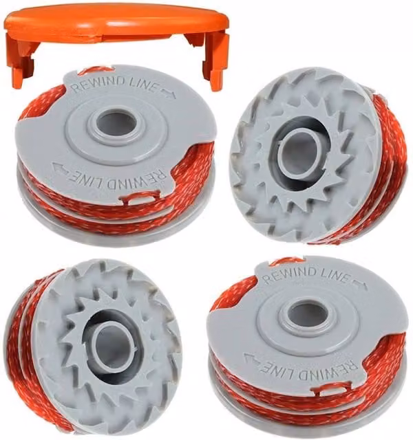 FLAVORA Strimmer Trimmer Spool and Cap Set, Orange, 10g – 1