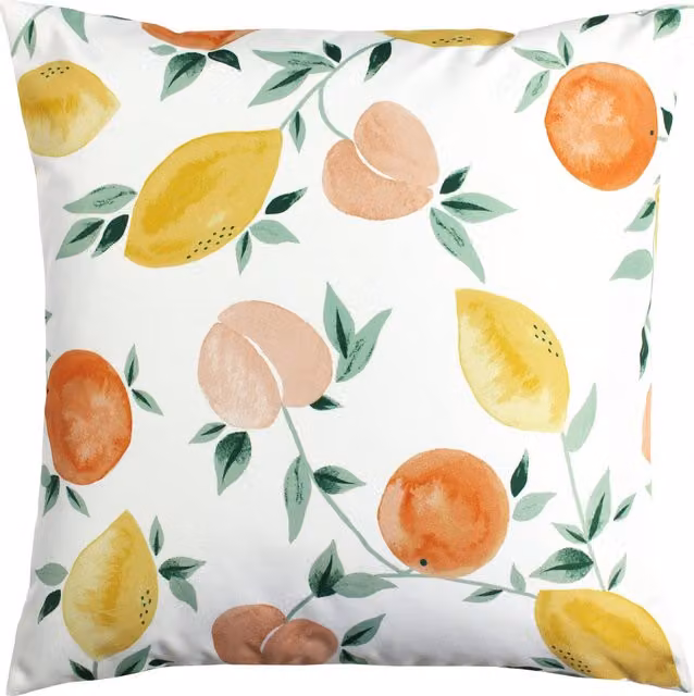 Make it a Home Watercolour Fruits Square Outdoor Cushion, Multicolour