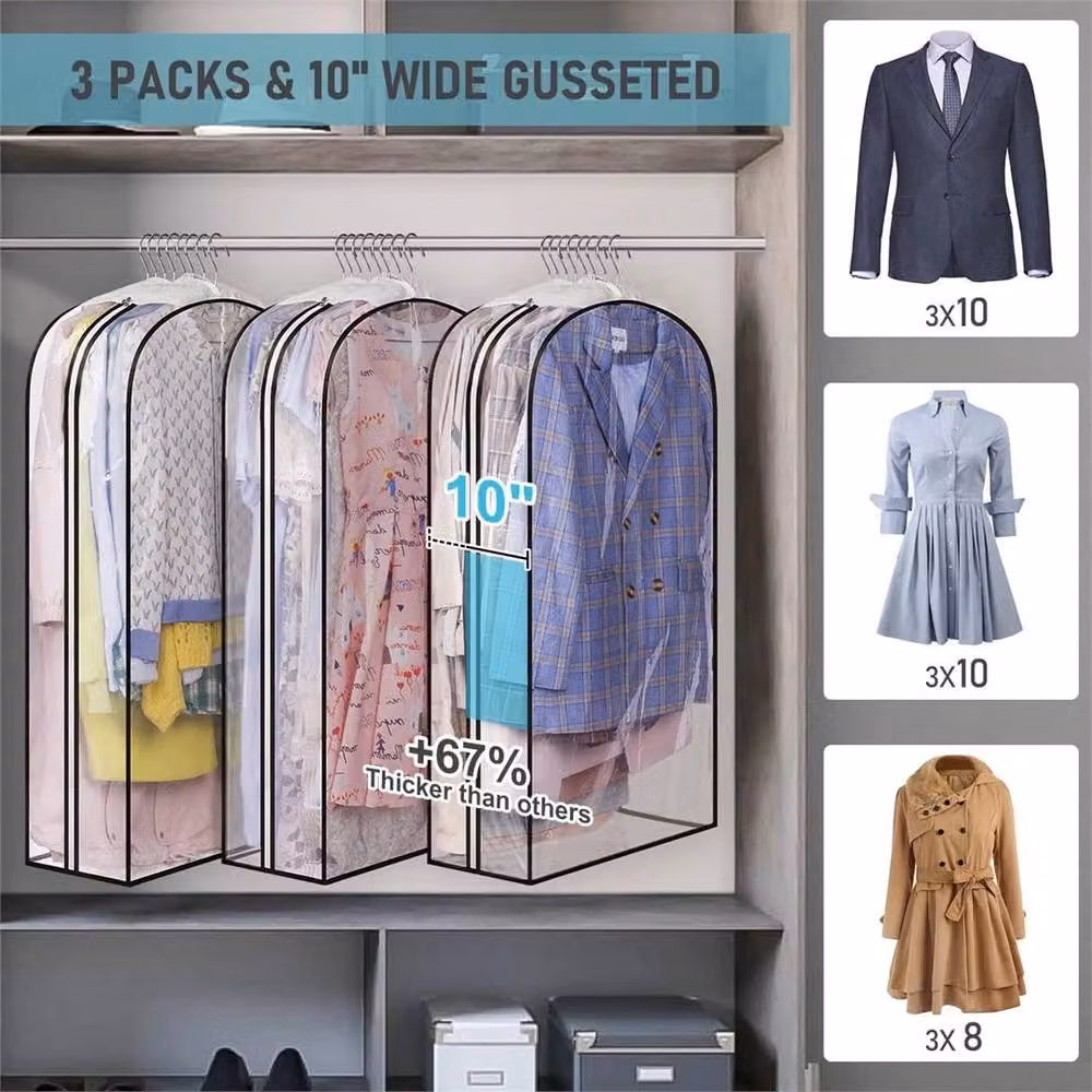 Nordara Transparent Gusseted Waterproof Suit Covers and Garment Bags – 3