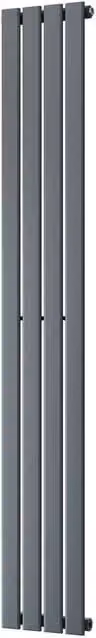 Typhoon Anthracite Designer Single Panel Wall Radiator, H: 180 cm, W: 27.2 cm