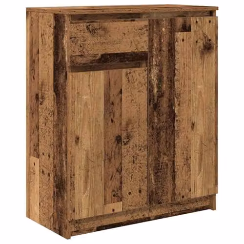 vidaXL Sideboard with Drawer in Old Wood Brown, Engineered Wood, W/D/H: 71 x 35 x 84 cm