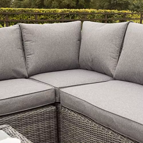 Rowlinsons Bunbury Grey Weave Corner Sofa Set with Outdoor Coffee Table, W/D/H: 77 x 77 x 45 cm – 3