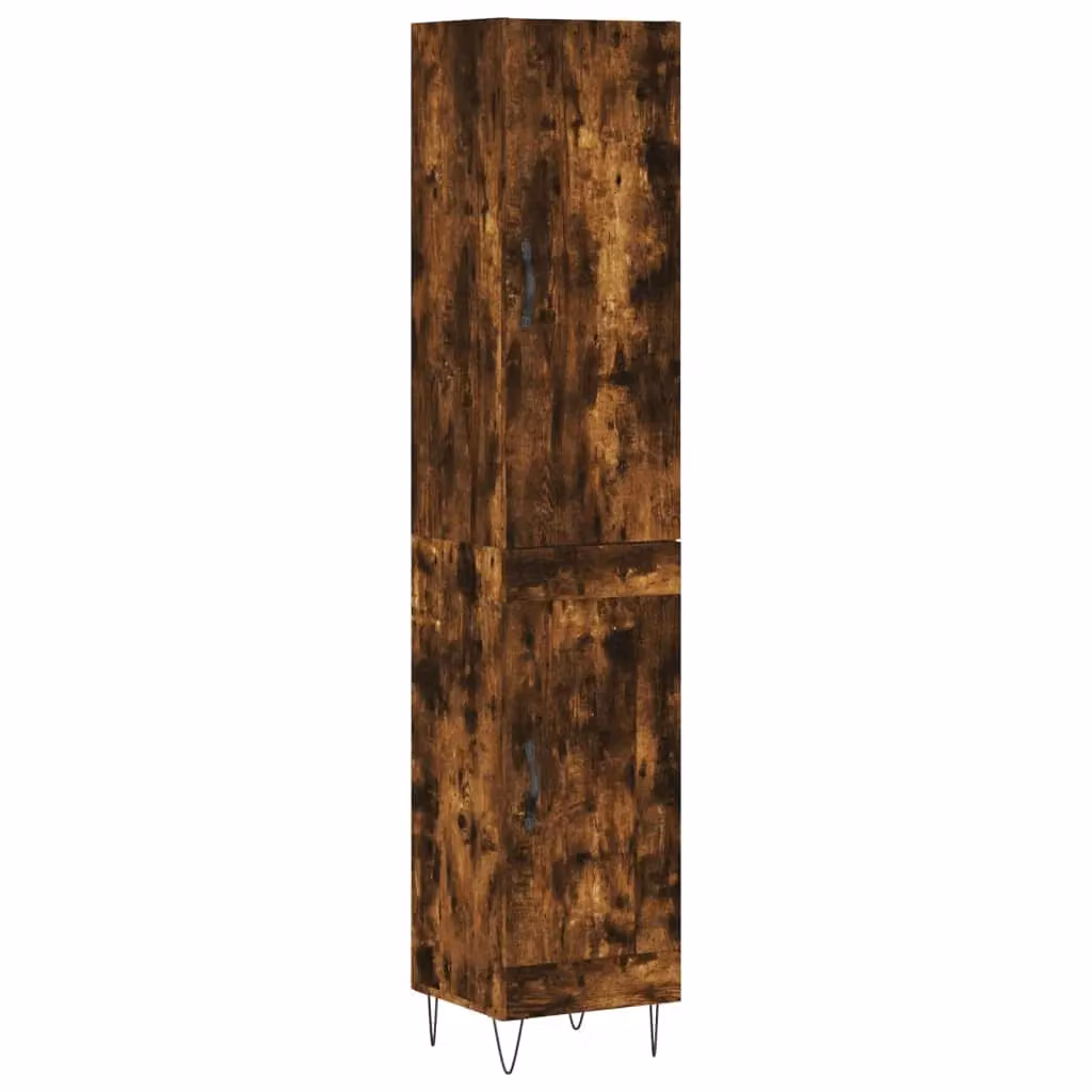 Berkfield Home Smoked Oak Highboard in Brown, W/D/H: 34.5 x 34 x 180 cm – 2