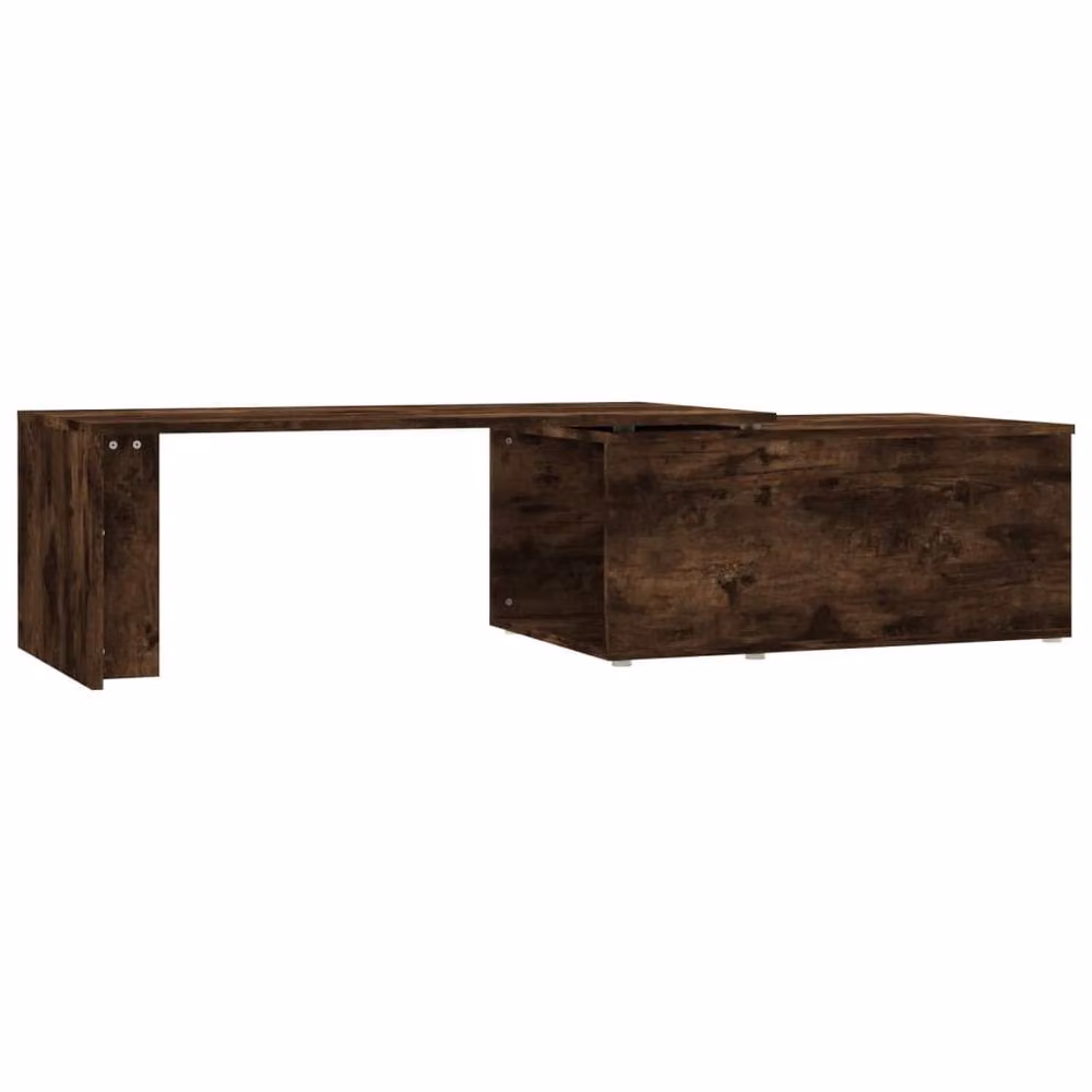 Berkfield Home Modern Smoked Oak Coffee Table in Brown, W/D/H: 150 x 50 x 35 cm – 2