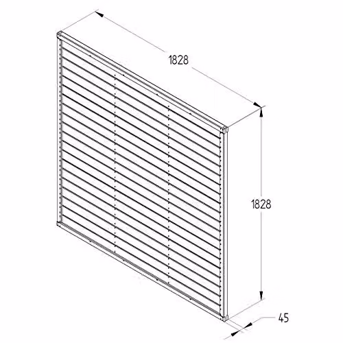 Forest Brown Impregnated Horizontal Tongue and Groove Wood Fence Board Pack of 4 – 2