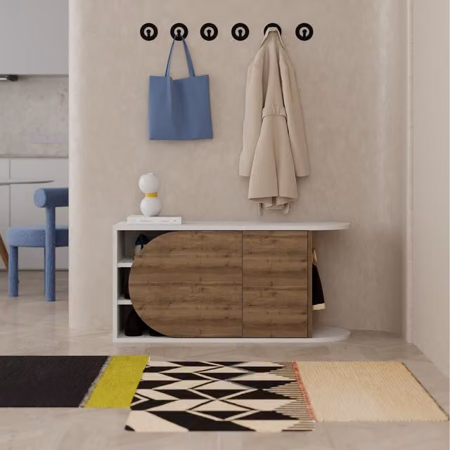 Decortie Modern Brown Shoe Rack