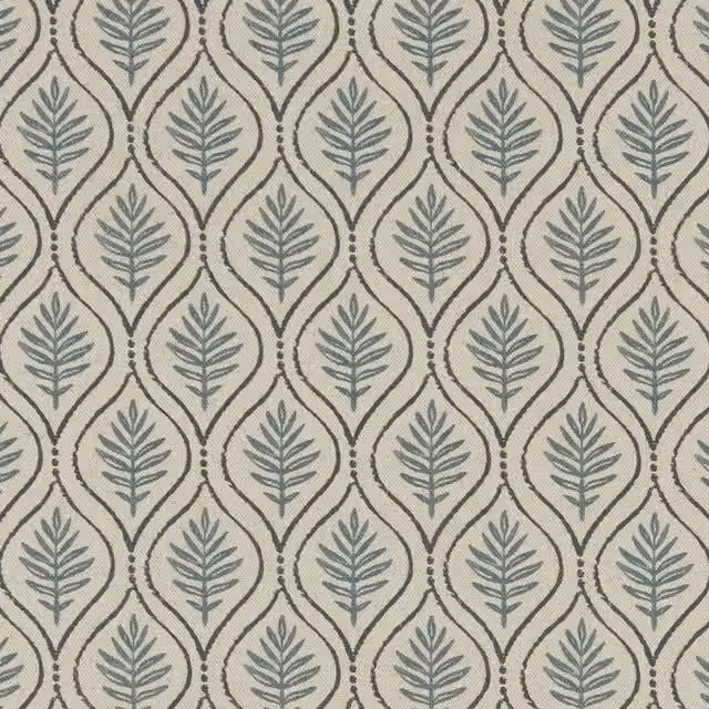 Ashley Wilde Calvia Indigo Blue Cotton and Linen Fabric