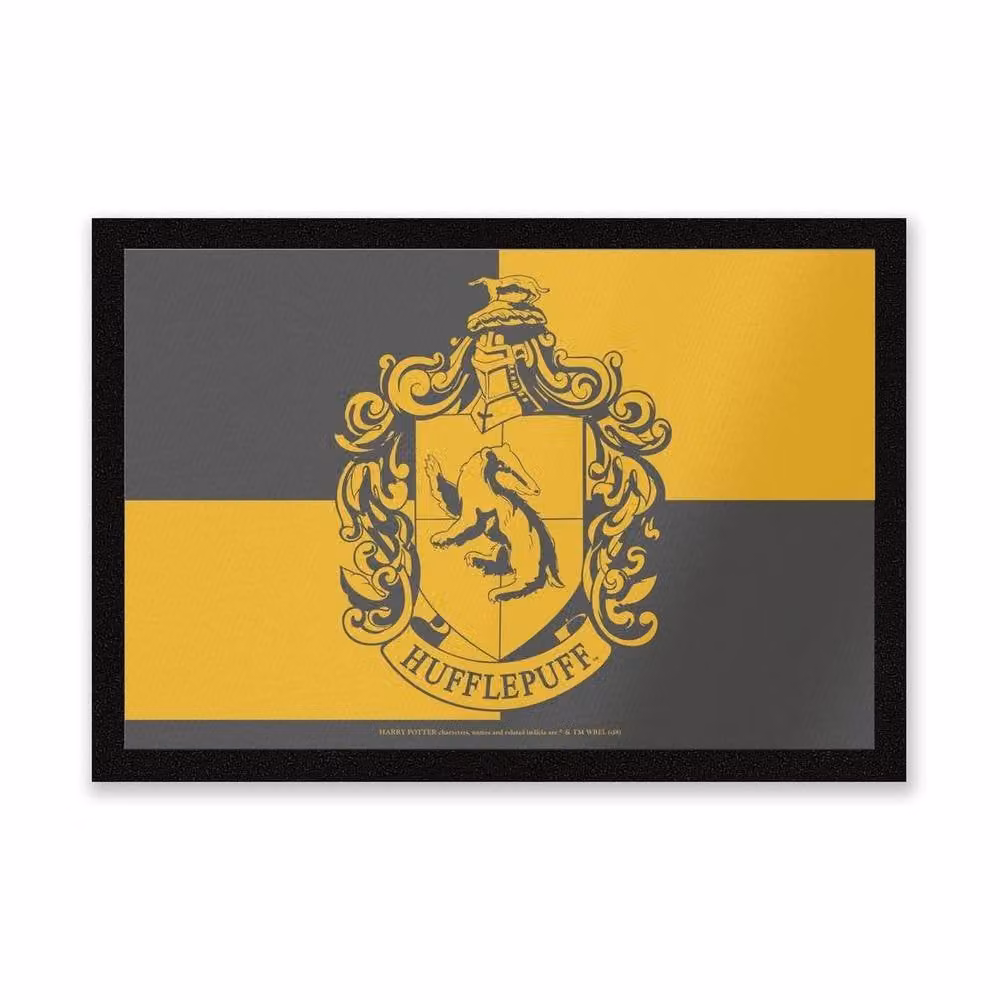 Harry Potter Hufflepuff Coir Doormat, Multicolour, W: 60 cm, D: 40 cm
