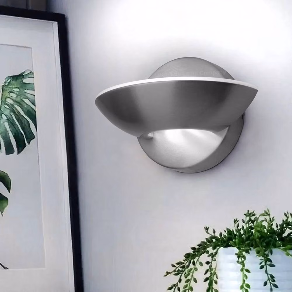 SPETLEK Modern Round LED Indoor Wall Light, 9W, 6000K Cool White, Chrome/Silver – 2