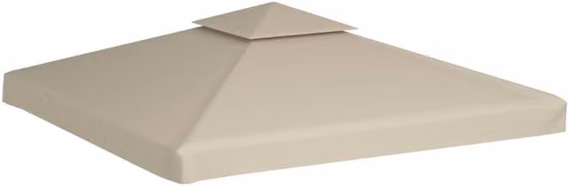 Berkfield Home Beige PVC-Coated Gazebo Canopy Replacement, W 3 m x D 3 m