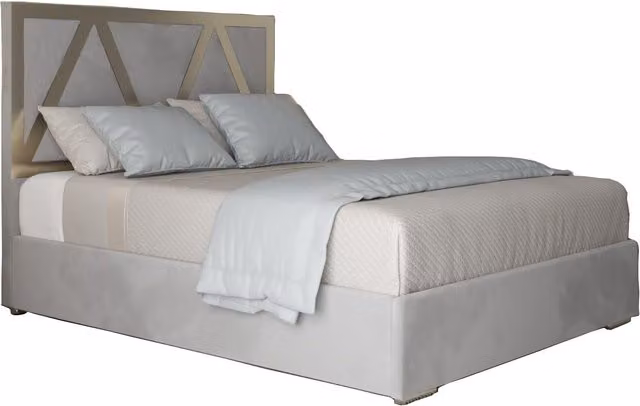 KDMD Belgrave Upholstered Soft Velvet Metal Designer Bed Frame in Grey, W/D/H: 180 x 127 x 189 cm