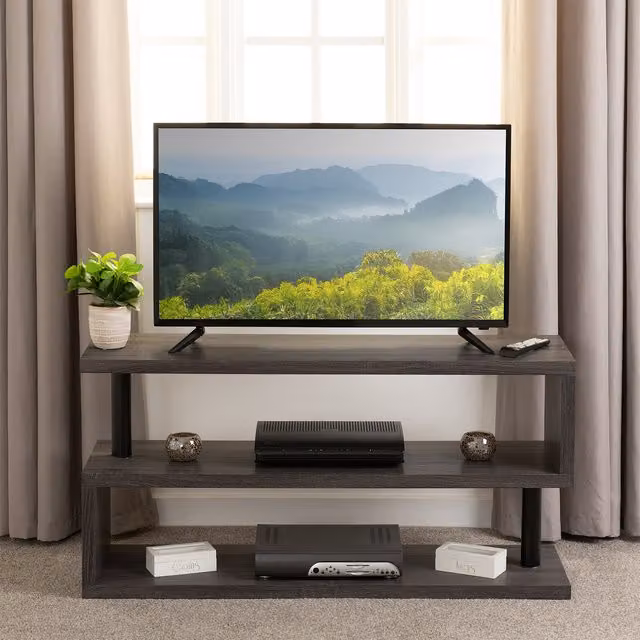 Seconique Modern Black Wood Grain Living Room Furniture