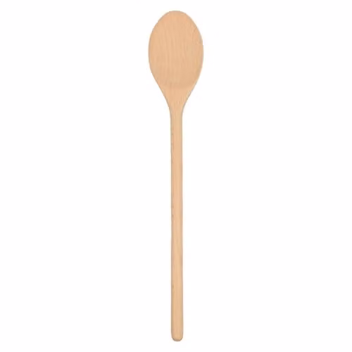 Argon Tableware Brown Wooden Oval Cooking Spoon, Heat Resistant and Non-Scratch – 1