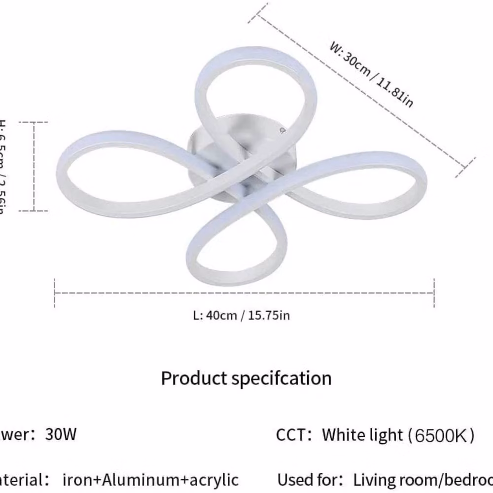 Kelvenix Modern Square LED Ceiling Light in White – 2
