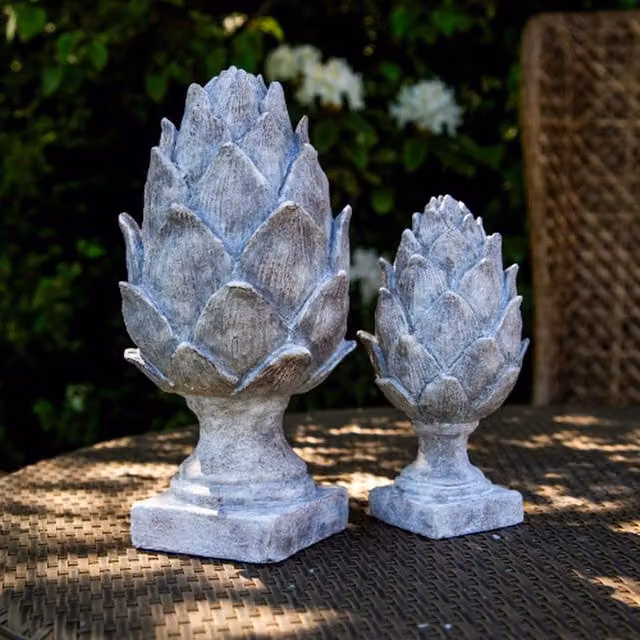 Madison & Mayfair Large Grey Resin Artichoke Tabletop Ornament, H 32.0 cm x W 16.5 cm x D 16.5 cm – 2