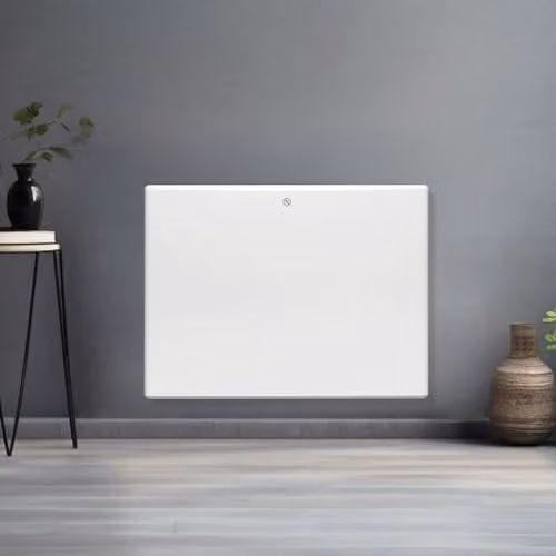 Futura 1000W Convector Electric Panel Heater with Timer and Thermostat, White, Wall Mounted or Freestanding – 1