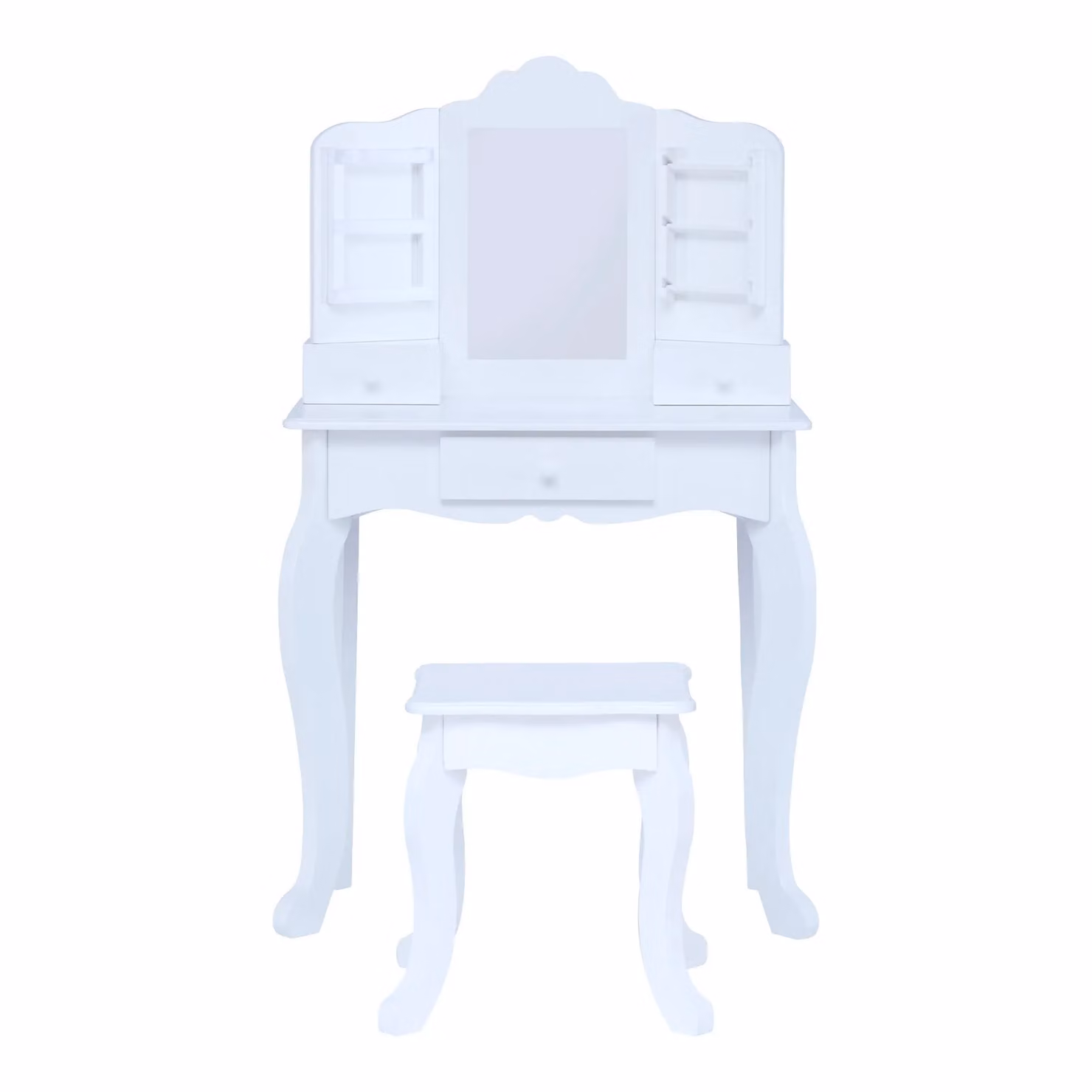 Teamson Fantasy Fields Little Princess Anna Kids Dressing Table and Stool Set in White – 2