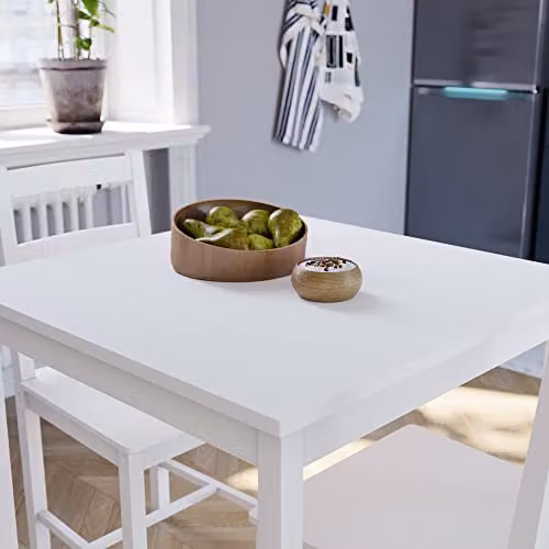Vida Designs Yorkshire White Pine Dining Set with Table and 2 Chairs – 4