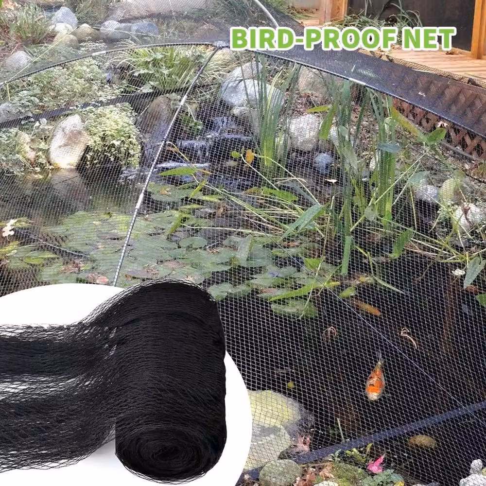 NESTLUNE Black Anti Bird Netting with 50 Cable Ties, W: 10 m, D: 6 m – 2