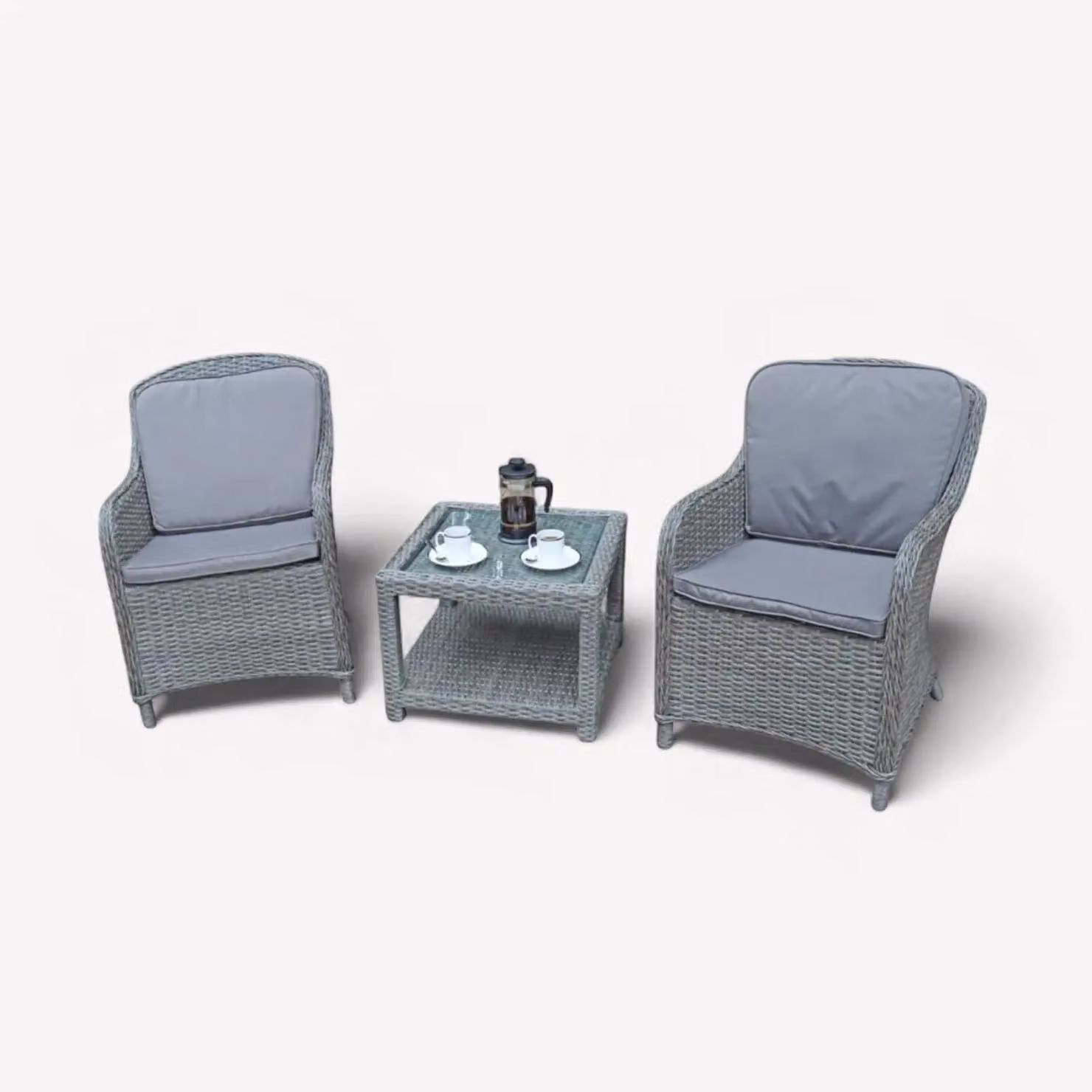 Royalcraft Imperial 2 Seater Outdoor Companion Set with Coffee Table in Grey – 2
