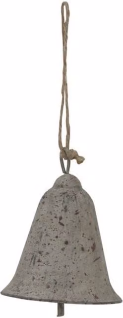 Lemon Pavilion Rustic Metal Hanging Bell Decoration, Brown, W: 6 cm, D: 6 cm, H: 7 cm – 1