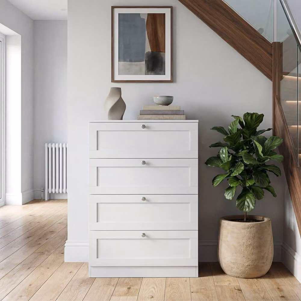 Vida Designs Altino 4 Drawer Chest of Drawers in White Matt – 3
