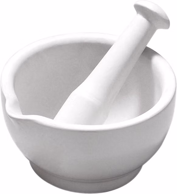 Maison by Premier Large White Marble Round Mortar and Pestle