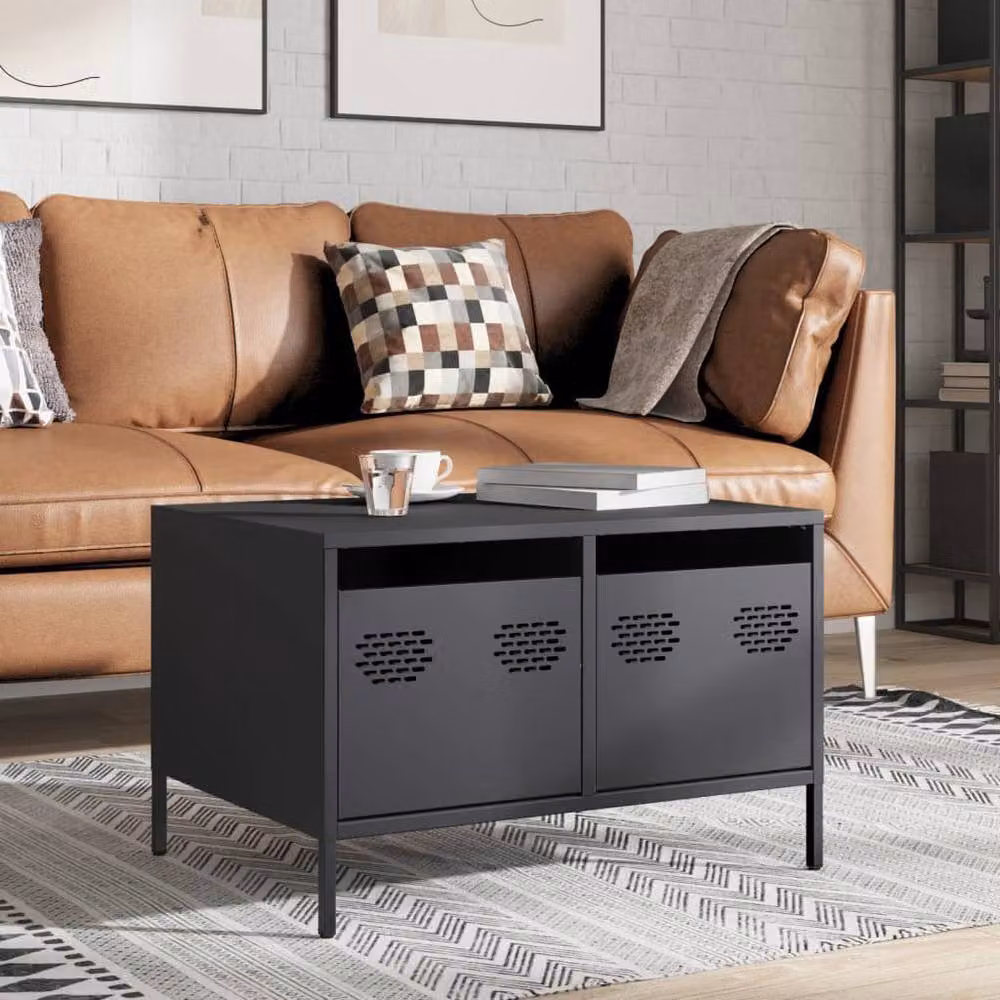 Berkfield Home TV Cabinet in Anthracite W: 68 cm, D: 50 cm, H: 43.5 cm – 4