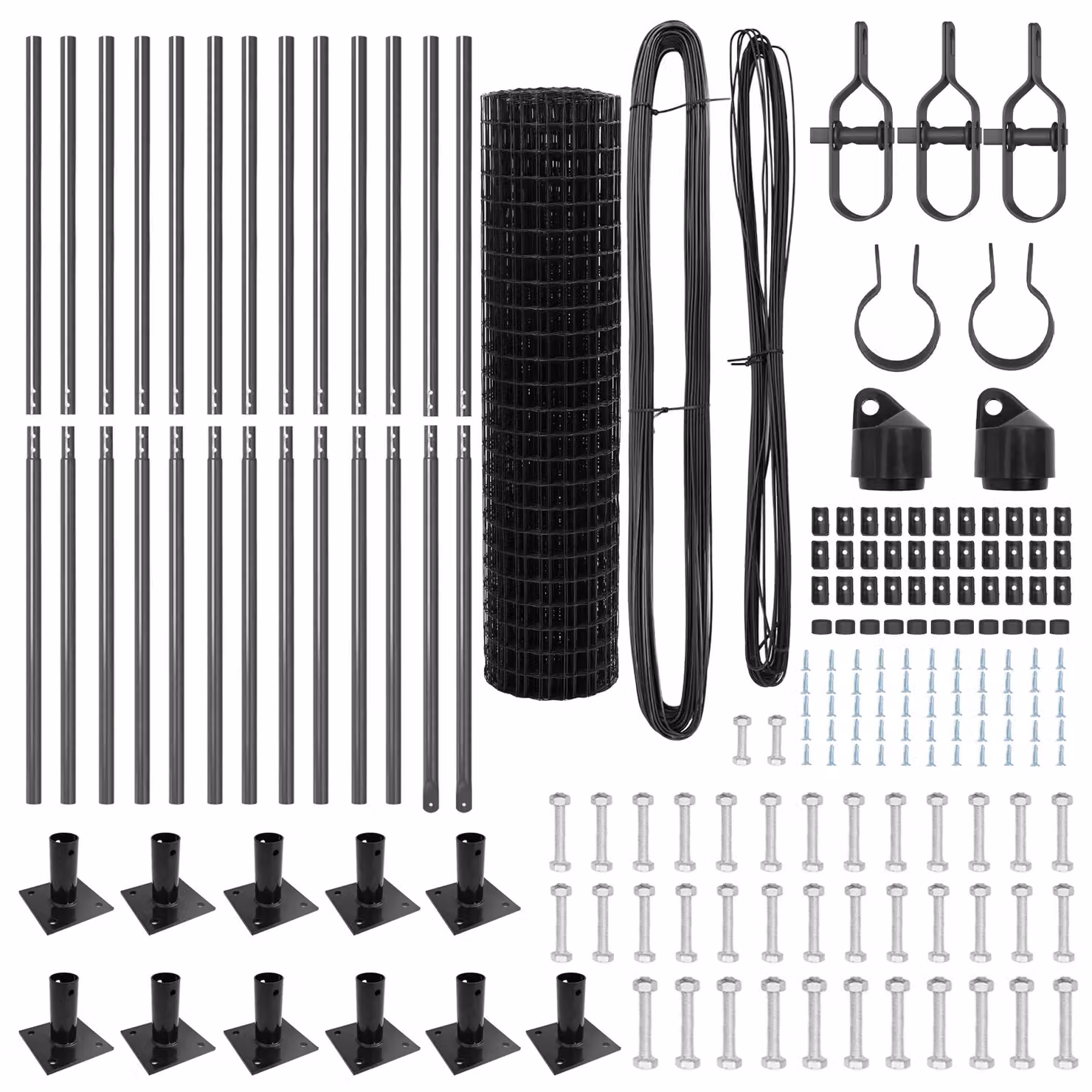 Berkfield Home Euro Fence with 13 Flanged Posts, Galvanised Steel, Silver, H: 120 cm, W: 25 m – 4