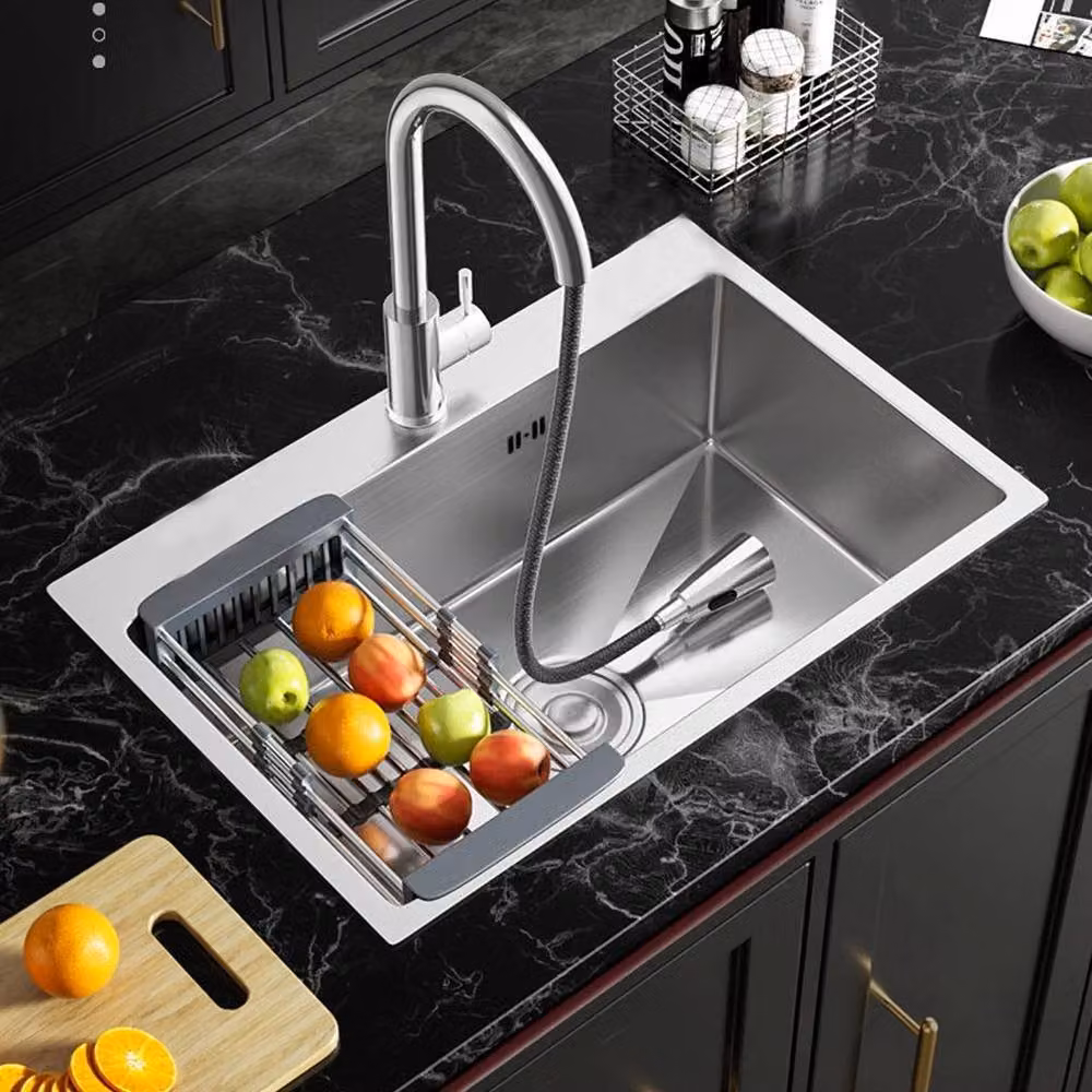 VOGREX Undermount Square Deep Stainless Steel Kitchen Sink in Silver – 4