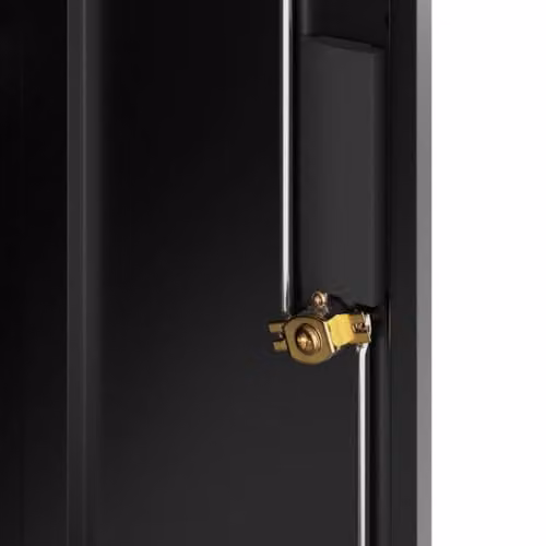 vidaXL Black Metal File Cabinet with Hinged Doors and Lock, W/D/H: 79 x 40 x 90 cm – 4