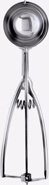 Kilo Stainless Steel Round Ice Cream Scoop, 55mm, Metallic Silver
