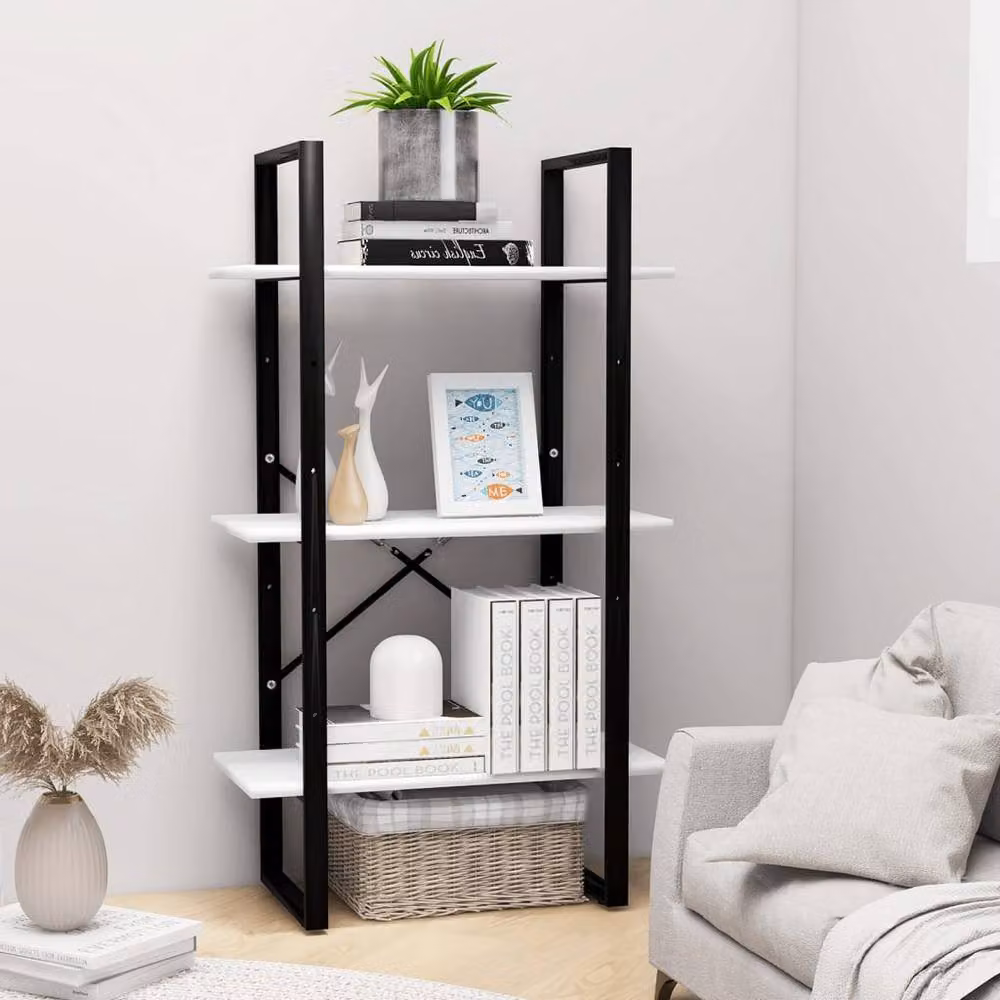 Berkfield Home White Storage Shelf with Adjustable Shelves, W/D/H: 60 x 30 x 105 cm – 2