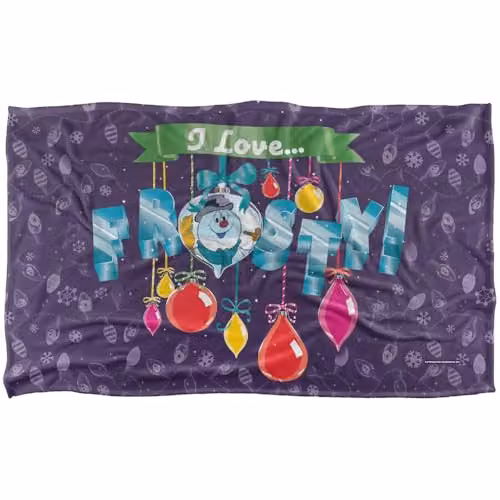 Warner Bros. Frosty The Snowman Frosty In Lights Super Soft Silky Touch Fleece Throw Blanket, Multicolour, W: 91 cm, D: 147 cm
