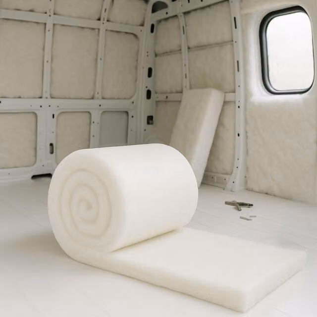 MHG Living Thermal and Soundproof Campervan Insulation Roll, White, 8m x 50mm