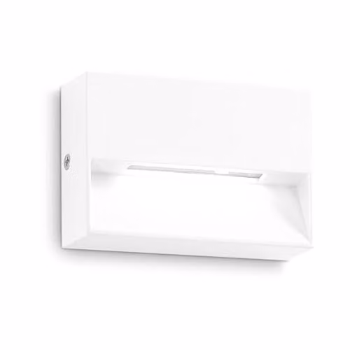 Netlighting Dedra Rectangular LED Outdoor Flush Wall Lamp, White, 160Lm, 3000K, IP65