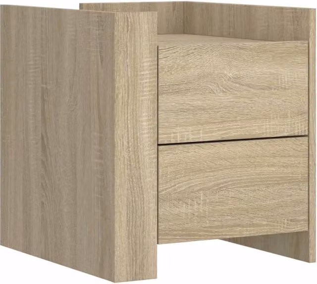Berkfield Home Sonoma Oak Bedside Cabinet in Light Brown, W/D/H: 45 x 50 x 50 cm – 1